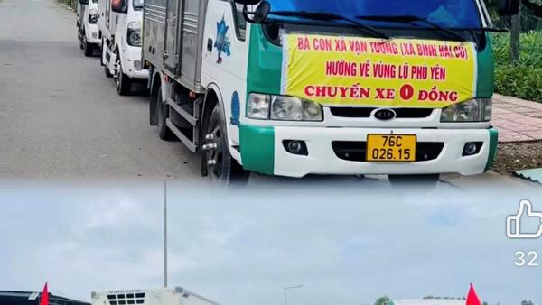 Những chuyến xe nghĩa tình ở xã Vạn Tường nối dài hơi ấm đến bà con Vùng Lũ